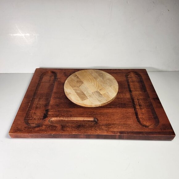Baribocraft Charcuterie Board with Inset Vintage Cheese Server Mid Century - Picture 3 of 9